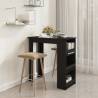 Bar Table with Storage Rack Black 102x50x103.5 cm Engineered Wood Colour black Quantity in Package 1 