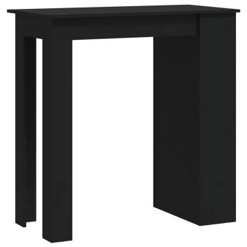 Bar Table with Storage Rack - Black, 102x50 cm | Hipo Market