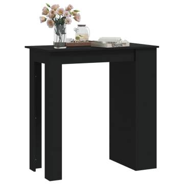 Bar Table with Storage Rack - Black, 102x50 cm | Hipo Market