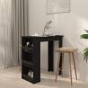 Bar Table with Storage Rack - Black, 102x50 cm | Hipo Market