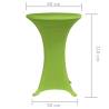 Stretch Table Cover 2 pcs 60 cm Green - Festive Table Decor