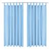 Micro-Satin Curtains 2 pcs with Loops 140x175 cm Turquoise Colour turquoise Size 175 cm Quantity in Package 2 