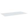 High Gloss White Bookshelf Boards - 4 pcs | 100x50 cm