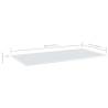 High Gloss White Bookshelf Boards - 4 pcs | 100x50 cm