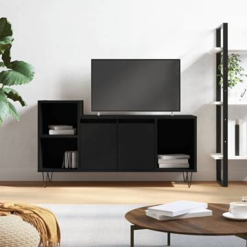 Stylish Black TV Cabinet - 100x35x55 cm Engineered Wood