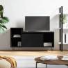 TV Cabinet Black 100x35x55 cm Engineered Wood Colour black Quantity in Package 1 