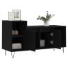 Stylish Black TV Cabinet - 100x35x55 cm Engineered Wood