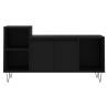 Stylish Black TV Cabinet - 100x35x55 cm Engineered Wood