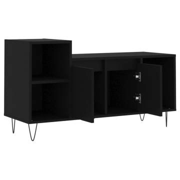 Stylish Black TV Cabinet - 100x35x55 cm Engineered Wood