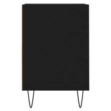 Stylish Black TV Cabinet - 100x35x55 cm Engineered Wood