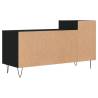 Stylish Black TV Cabinet - 100x35x55 cm Engineered Wood