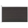 Fence Panel WPC 175x105 cm Black Colour black Quantity in Package 1 Model 1 section 