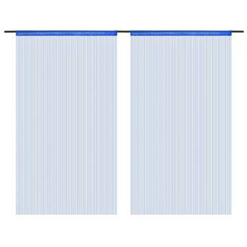 String Curtains 2 pcs 140x250 cm Blue - Stylish & Versatile