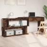 Corner Desk Smoked Oak 200x50x76 cm Engineered Wood Colour smoked oak 