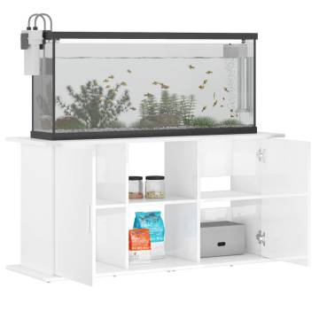 High Gloss White Aquarium Stand - 121x41x58 cm