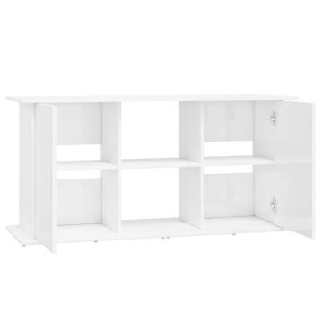 High Gloss White Aquarium Stand - 121x41x58 cm