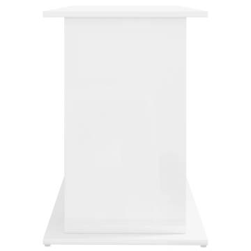 High Gloss White Aquarium Stand - 121x41x58 cm