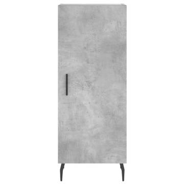 Stylish Highboard in Concrete Grey - 34.5x34x180 cm