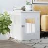 Dog Crate Furniture White 55x75x65 cm Engineered Wood Colour white Size 55 x 75 x 65 cm 