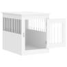 Stylish White Dog Crate Furniture - 55x75x65 cm | Hipo Market