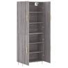 Stylish Grey Sonoma Highboard | 69.5x34x180 cm Engineered Wood