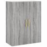 Stylish Grey Sonoma Highboard | 69.5x34x180 cm Engineered Wood