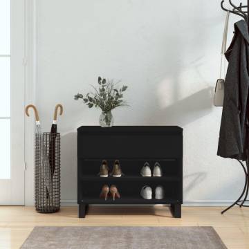 Shoe Cabinet Black 70x36x60 cm - Stylish Storage Solution