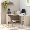 L-Shaped Corner Desk White 120x140x75 cm Engineered Wood Colour white 