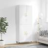 Highboard White 69.5x34x180 cm Engineered Wood Colour white Quantity in Package 1 Model 2 doors 