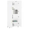 Stylish Highboard White 69.5x34x180 cm - Hipomarket