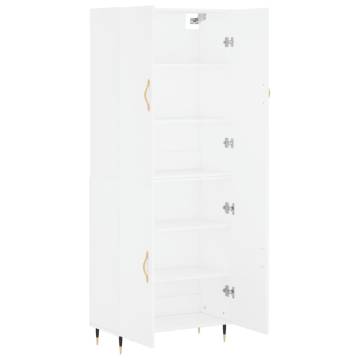 Stylish Highboard White 69.5x34x180 cm - Hipomarket