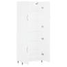 Stylish Highboard White 69.5x34x180 cm - Hipomarket