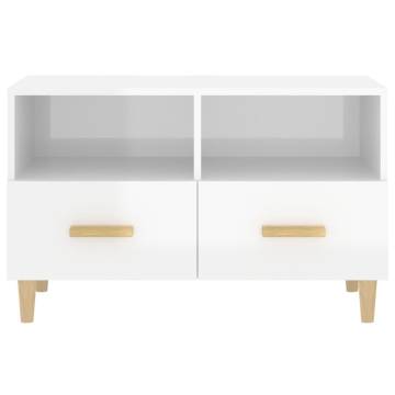 High Gloss White TV Cabinet | Stylish & Functional Design