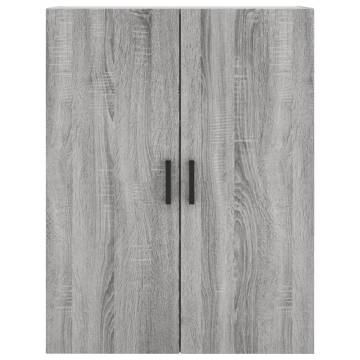 Stylish Highboard Grey Sonoma - 69.5x34x180 cm Engineered Wood