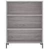 Stylish Highboard Grey Sonoma - 69.5x34x180 cm Engineered Wood