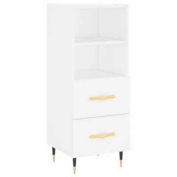 Stylish Highboard White 34.5x34x180 cm - Engineered Wood