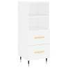 Stylish Highboard White 34.5x34x180 cm - Engineered Wood