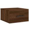 Wall-mounted Bedside Cabinet Brown Oak | Hipomarket UK