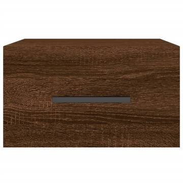 Wall-mounted Bedside Cabinet Brown Oak | Hipomarket UK