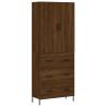 Stylish Highboard Brown Oak | Engineered Wood Furniture