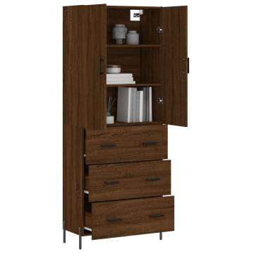 Stylish Highboard Brown Oak | Engineered Wood Furniture