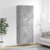 Highboard Concrete Grey 69.5x34x180 cm Engineered Wood Colour concrete grey Quantity in Package 1 Model 2 doors 