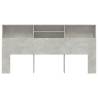 Stylish Concrete Grey Headboard Cabinet - 200x19x103.5 cm