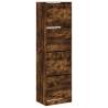 Shoe Cabinet with 4 Flip-Drawers - Smoked Oak | HipoMarket