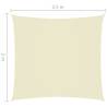 Sunshade Sail Oxford Fabric 2x2.5m Cream - Protect Outdoors