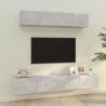 4 Piece Concrete Grey TV Cabinet Set | Stylish & Sturdy Design