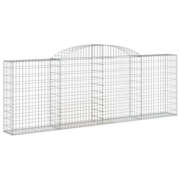 Arched Gabion Baskets - 5 pcs 300x30x100/120 cm - Galvanised Iron