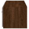 TV Wall Cabinet with LED Lights - Brown Oak | Hipomarket