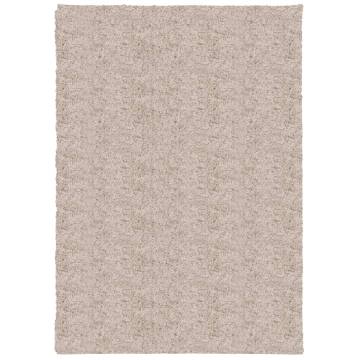 PAMPLONA Shaggy Rug 120x170 cm - Modern Beige High Pile