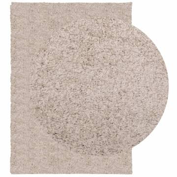 PAMPLONA Shaggy Rug 120x170 cm - Modern Beige High Pile